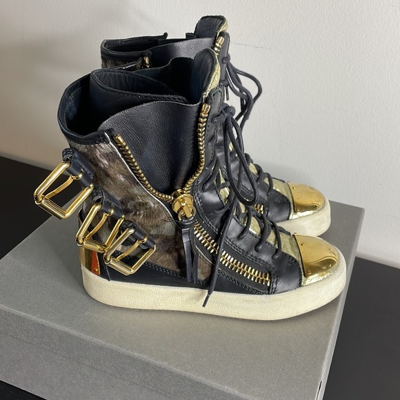 Giuseppe Zanotti Platino High Top Sneaker Boots - Picture 4 of 7